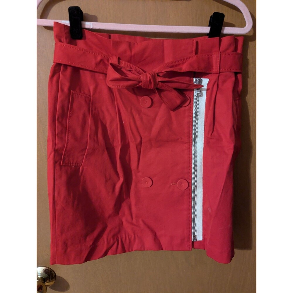 3.1 Phillip Lim Size 8 Red Mini Skirt With Zipper